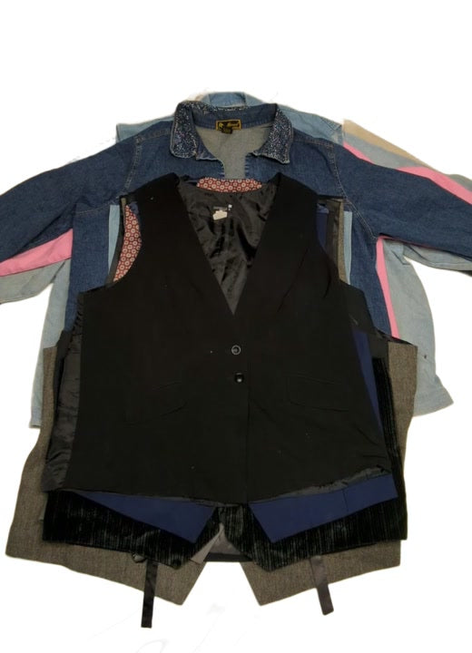 Recycle Big Size Vests + Denim Jackets 20 pcs