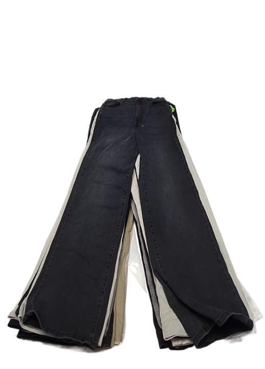 Recycle Black & Cream Wide Leg Denim 18 pcs