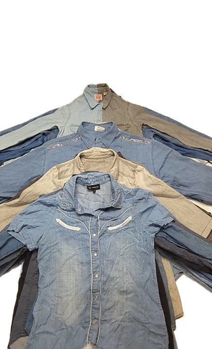 Recycle Bling Bling + Western + Two Tone & More Denim Blouses 37 pcs