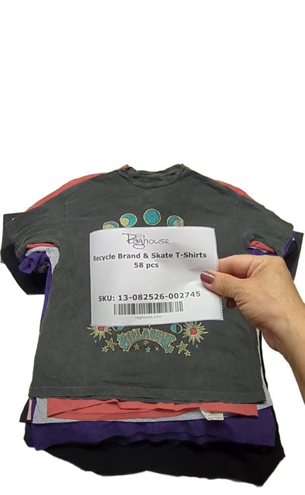 Recycle Brand & Skate T-Shirts 58 pcs