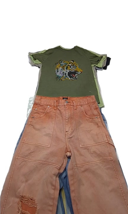 Recycle Carpenter Jeans + Kids Tees For Girls 24 pcs