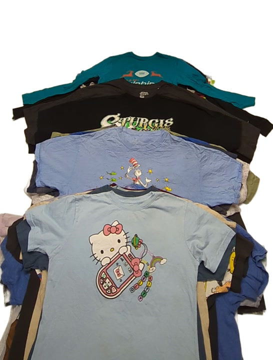 Recycle Cartoon + Destination + Over Size Graphic + Kids Tees For Girls 49 pcs