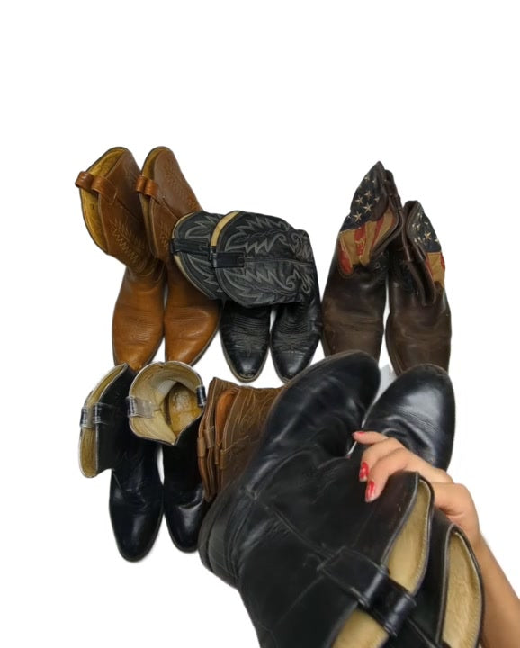Recycle Cowboy Boots 6 pcs