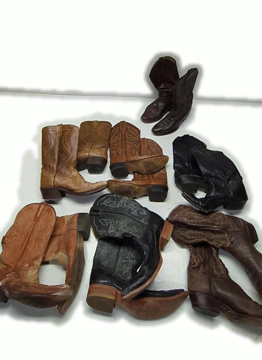 Recycle Cowboy Boots 7 pcs