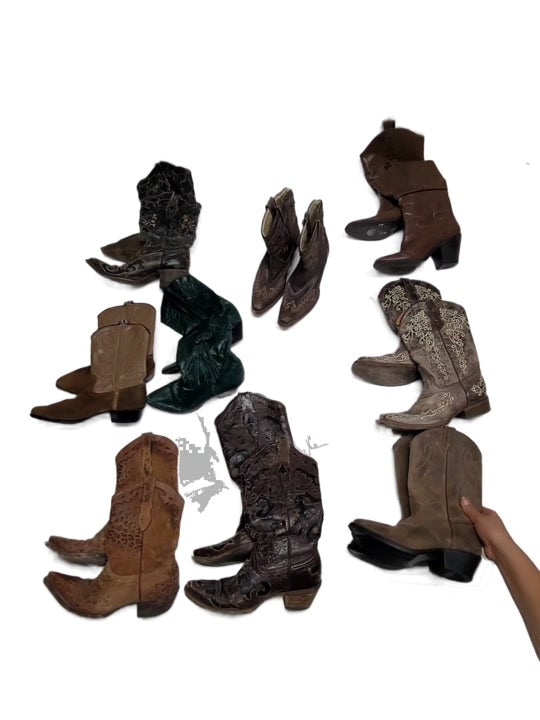 Recycle Cowgirl Boots 9 pcs