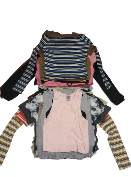 Recycle Crop Tanks Tops & Long Sleeves 121 pcs