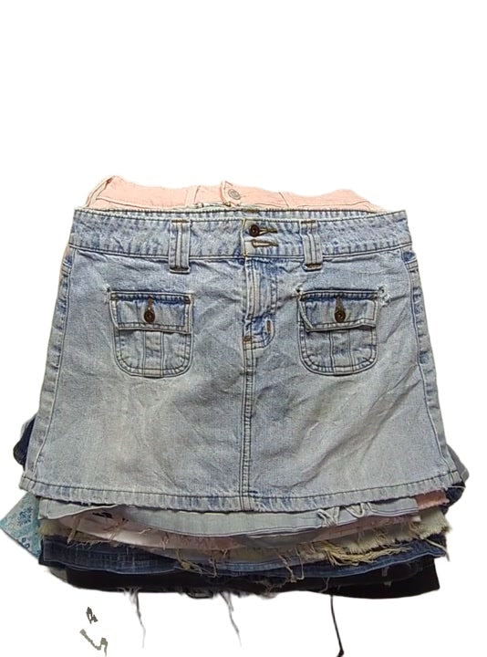 Recycle Denim Mini Skirts 54 pcs