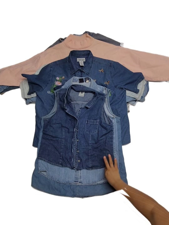 Recycle Denim Tops 35 pcs