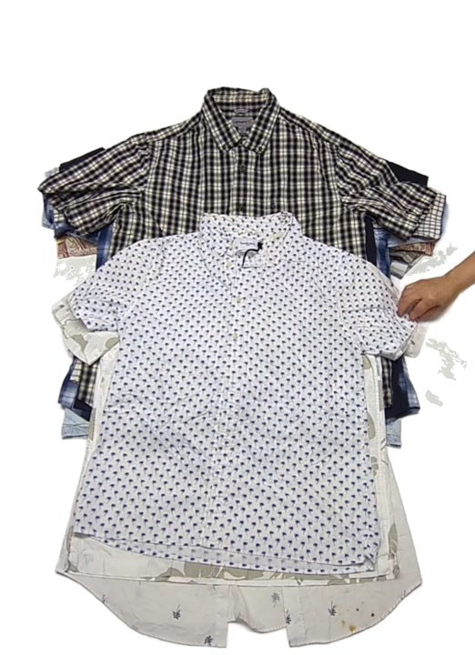 Recycle + Dirty White TC Short Sleeve Shirts 53 pcs
