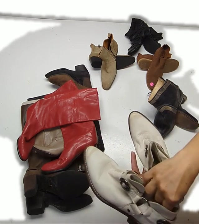 Recycle & Good Leather Boots 10 pcs