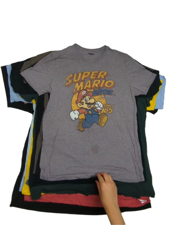 Recycle & Good Mario & Video Game T-Shirts 24 pcs