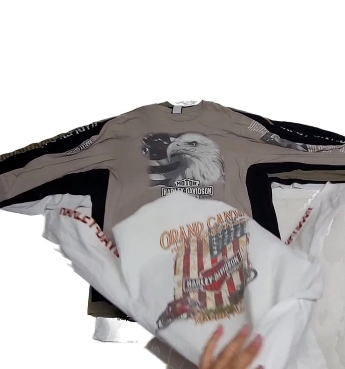 Recycle Harley Davdison Long Sleeves 10 pcs