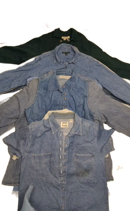 Recycle Hippie + Color & More Denim Blouses 54 pcs