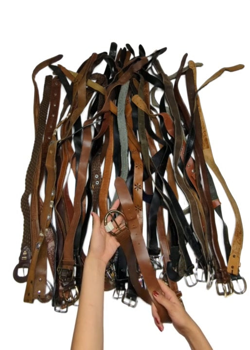 Recycle Leather Belts 44 pcs