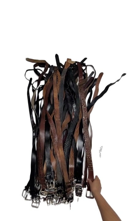 Recycle Leather Belts 74 pcs