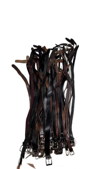 Recycle Leather Belts 77 pcs