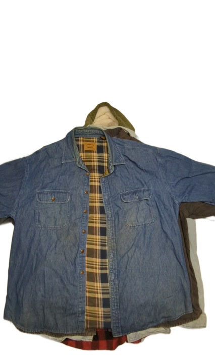 Recycle Lined Denim & Corduroy Shirts 9 pcs