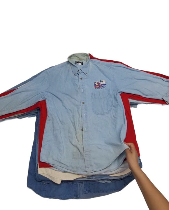 Recycle Mens Denim Advertising Shirts 25 pcs