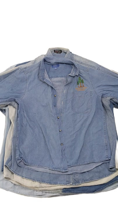 Recycle Mens Denim Advertising Shirts 25 pcs
