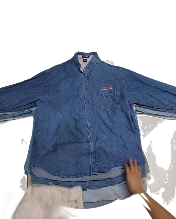 Recycle Mens Denim Advertising Shirts 25 pcs