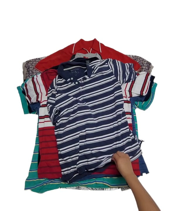 Recycle Mens Modern Polos + Preppy Pullovers 37 pcs