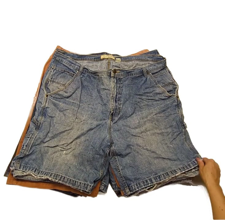 Recycle Plus Size Mens Denim Shorts 19 pcs