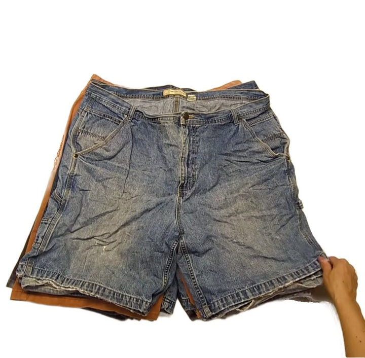 Recycle Plus Size Mens Denim Shorts 19 pcs