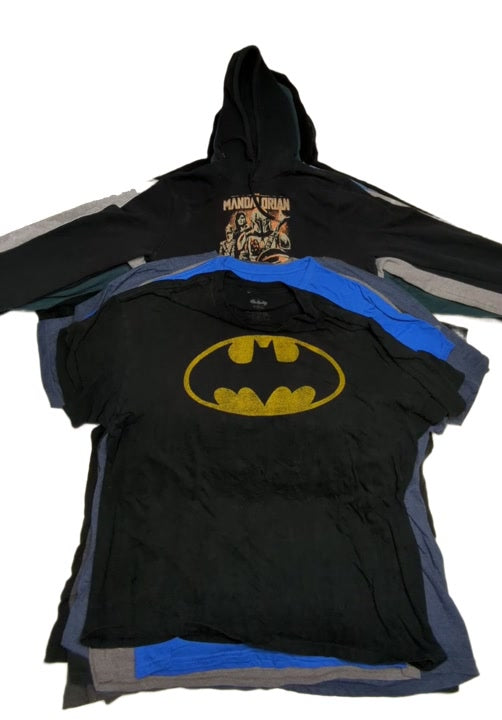 Recycle Superhero & Star Wars Sweatshirts + Tees 43 pcs