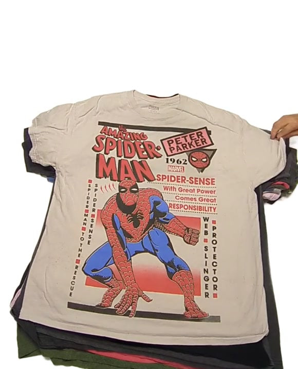 Recycle Superhero & Star Wars T-Shirts 70 pcs