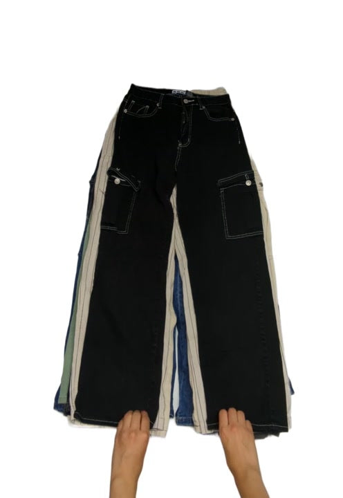 Recycle Tiny Size Skater Cargo Jeans 18 pcs