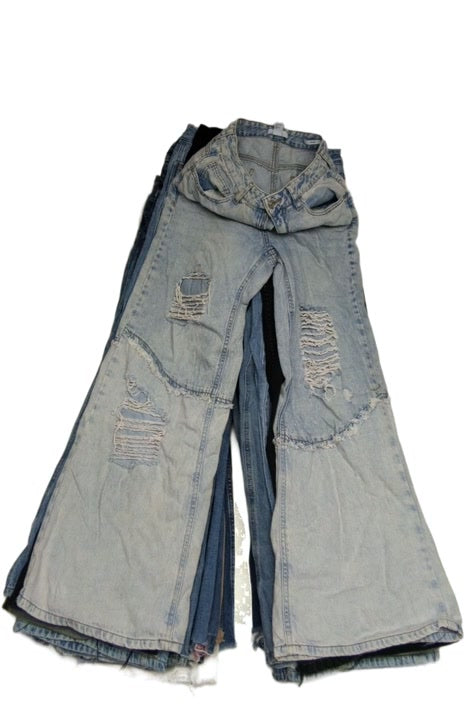Recycle Tiny Size Wide Leg Jeans 25 pcs