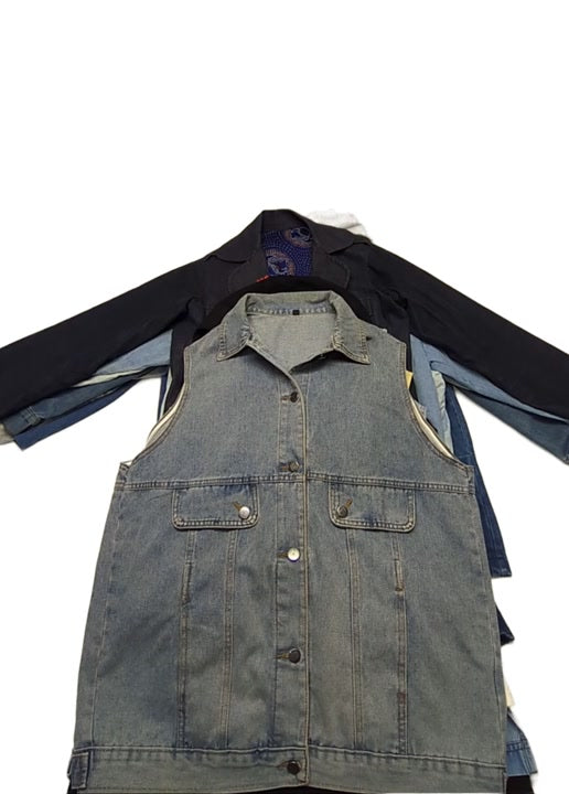 Recycle Vintage Denim Jackets + Vests 19 pcs