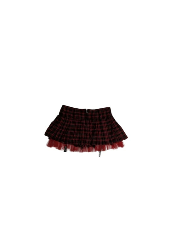 Royal Bones Plaid Mini Skirt M 1 pc