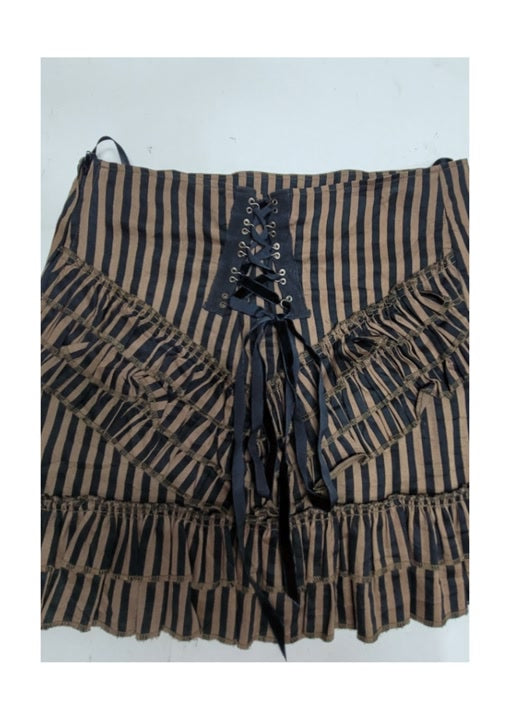 Spin Doctor Emo Ruffle Corset Mini Skirt 1 pc