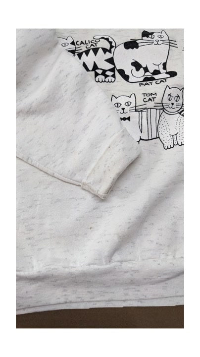 Vintage Cat Sweatshirt Oneita XL 1 pc