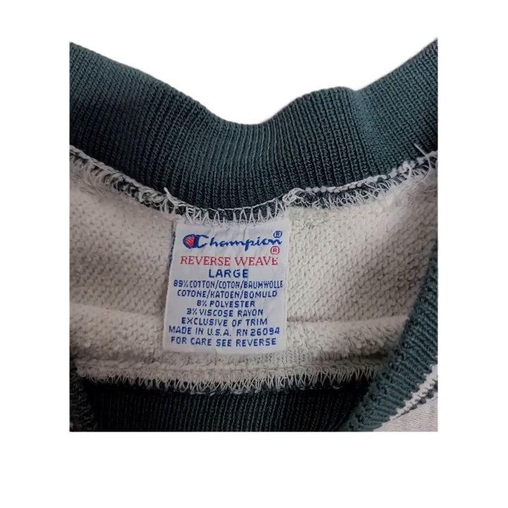 Vintage Champion Reverse Weave Ringer Sweatshirt L