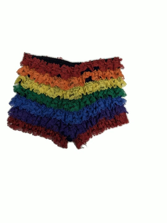 Vintage Rainbow Ruffle Panties M 1 pc
