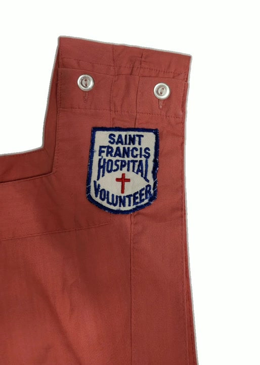 Vintage St Francis Hospital Volunteer Uniform 2 pcs