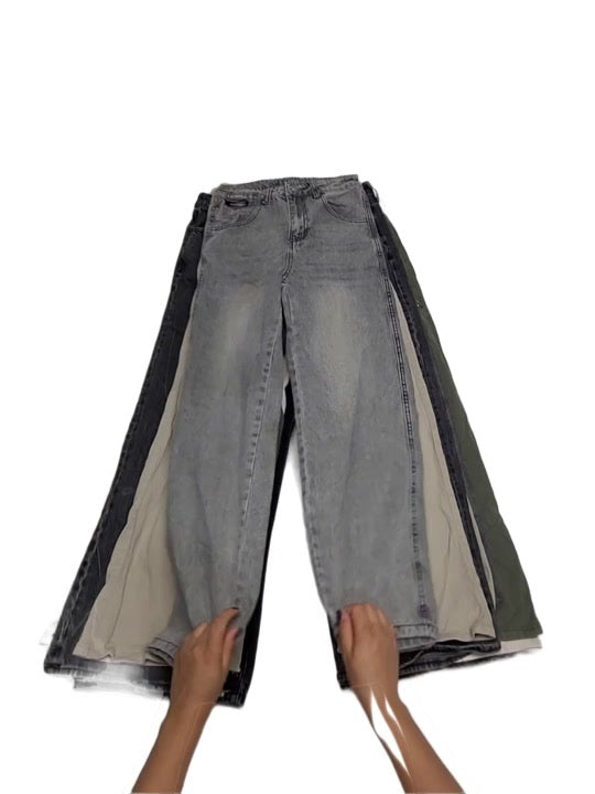 Wide Leg Color Jeans 21 pcs