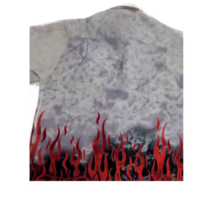 Y2K Flame Shirt S
