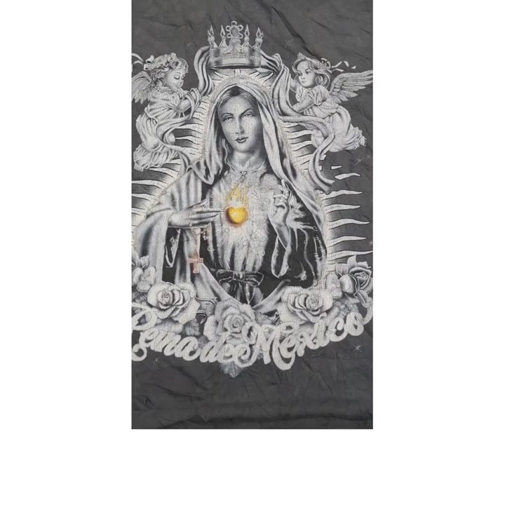 Y2K Virgin Mary T-Shirt Reyna de Mexico 2XL